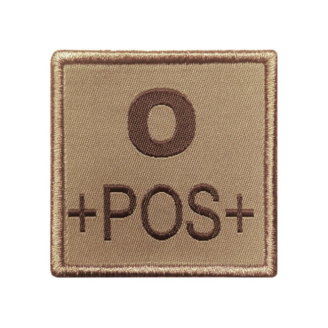 Patch groupe sanguin O+ brodé
