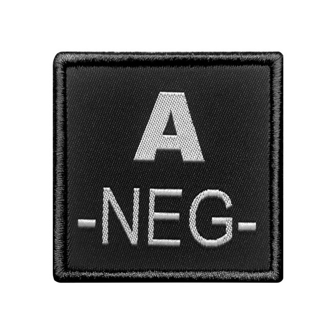 Patch groupe sanguin A- brodé