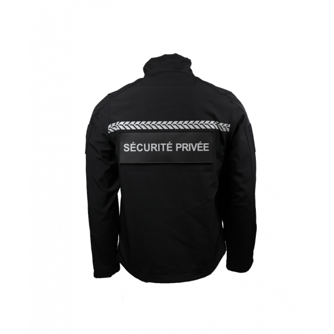 Softshell sécurité privée avec bandes HV – GK SAFETEK®️