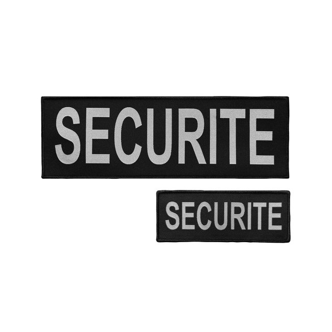 Lot dossard + bande poitrine SÉCU-ONE Sécurité noir