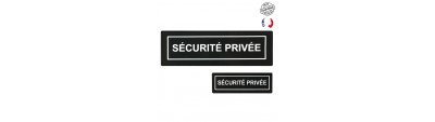 Lot dossard + bande poitrine SÉCU-ONE Sécurité Privée noir
