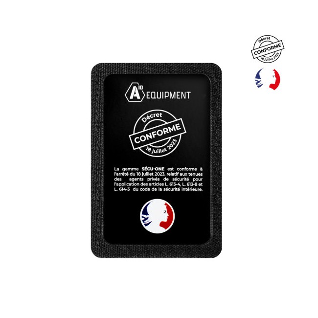Porte-carte velcro SÉCU-ONE noir
