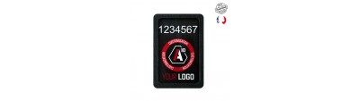 Porte n° d'identification + logo velcro poitrine SÉCU-ONE noir